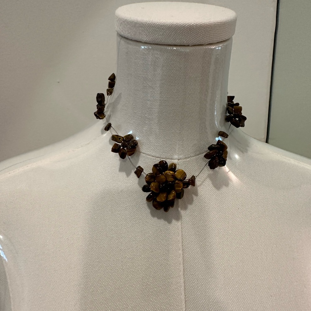 Elegant Brown Beaded Necklace